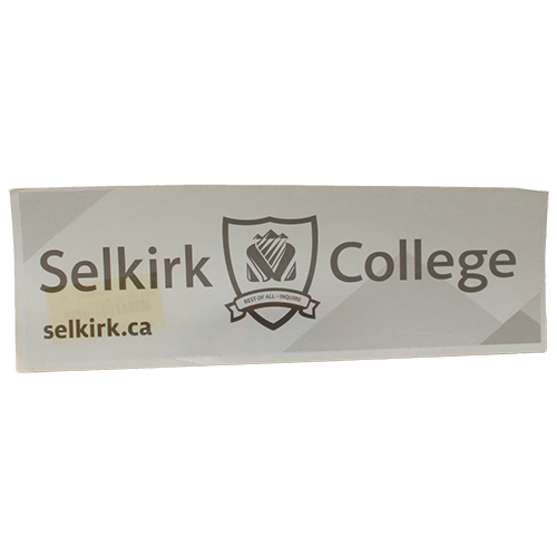 3 X 9 Sticker - Clear - Selkirk College