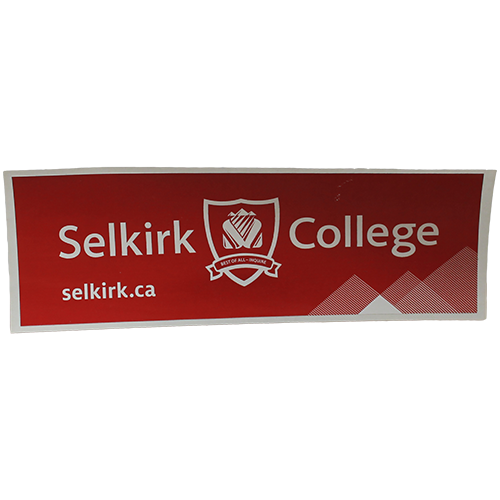 3 X 9 Sticker - Red - Selkirk College